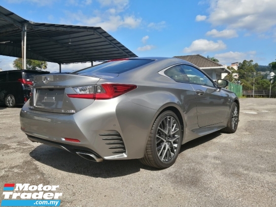 2016 LEXUS RC 200t F-Sports Package Sunroof Like New Car Unreg