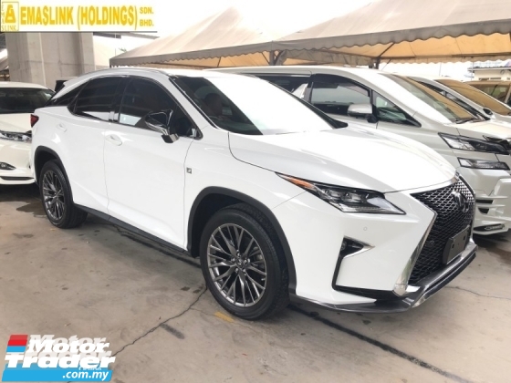 2016 LEXUS RX RX200t F Sport 2.0 Turbo Panoramic Roof Pre-Crash Head Up Display Intelligent Running Full-3LED Lights Lane Departure Assist Multi Function Paddle Shift Keyless-GO Smart Entry Bluetooth Connectivity Unreg