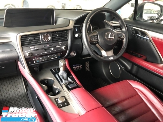 2017 LEXUS RX RX200t F Sport 2.0 Turbo Original 360 Surround Camera Pre-Crash Head Up Display HUD Intelligent Running Full-3LED Lights Lane Departure Assist Multi Function Paddle Shift Steering Smart Entry Lane Departure Assist Aircon-Vent Seats Bluetooth Unreg