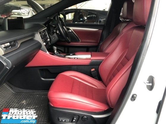 2017 LEXUS RX RX200t F Sport 2.0 Turbo Original 360 Surround Camera Pre-Crash Head Up Display HUD Intelligent Running Full-3LED Lights Lane Departure Assist Multi Function Paddle Shift Steering Smart Entry Lane Departure Assist Aircon-Vent Seats Bluetooth Unreg