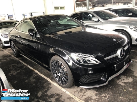 2017 MERCEDES-BENZ C-CLASS C300 C200 AMG Coupe 2.0 Turbocharged 9G-Tronic 241hp Fully Loaded Panoramic Roof Memory Seat Burmester 3D Sound Smart Entry Automatic Power Boot Intelligent Bi-LED Paddle Shift Bluetooth Connectivity Unreg