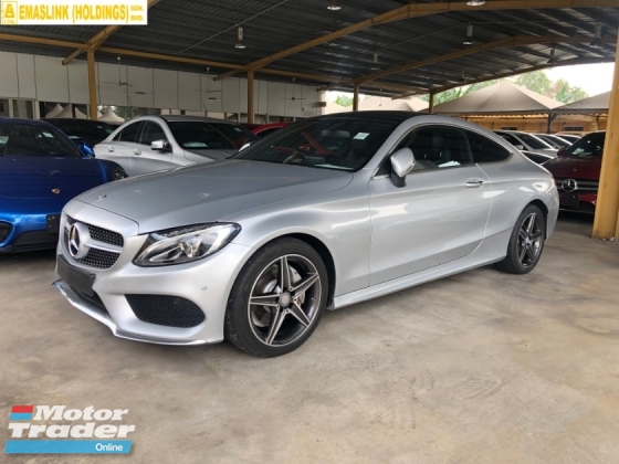 2016 MERCEDES-BENZ C-CLASS C200 AMG Coupe 2.0 Turbocharged 9G-Tronic Panoramic Roof Memory Bucket Seat Smart Entry Adaptive Intelligent-LED Hi Beam Automatic Power Boot Multi Function Paddle Shift Steering Command Touch Bluetooth Connectivity Unreg