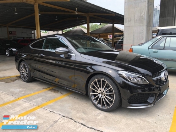 2017 MERCEDES-BENZ C-CLASS C300 C200 AMG Coupe 2.0 Turbocharged 9G-Tronic 241hp Fully Loaded Panoramic Roof Memory Seat Burmester 3D Sound Smart Entry Automatic Power Boot Intelligent Bi-LED Paddle Shift Bluetooth Connectivity Unreg