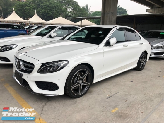 2015 MERCEDES-BENZ C-CLASS C180 AMG Turbocharged HUD Head Up Display Automatic Power Boot Pre-Crash Distronic PLUS Memory Bucket Seat Intelligent LED Smart Entry Multi Function Paddle Shift Steering Touch Pad Mercedes Benz Interface Bluetooth Connectivity Unreg