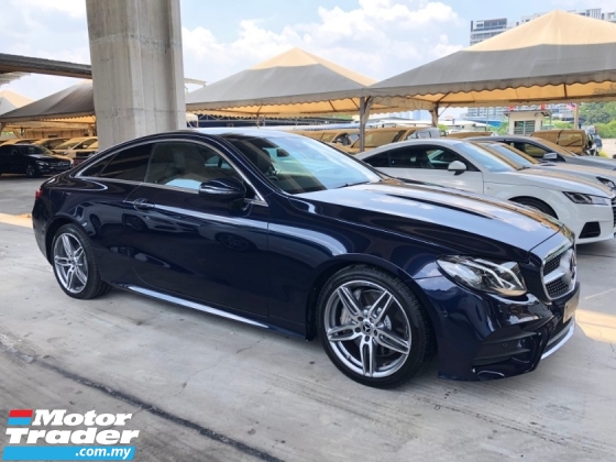 2018 MERCEDES-BENZ E-CLASS E300 AMG Premium-Plus Coupe 2.0 Turbo 9G-Tronic 241hp Fully Loaded Panoramic Roof Keyless-GO Push Start Button Memory Bucket Seat Automatic Power Boot Intelligent Full-LED Hi Beam Assist Paddle Shift Ambient-Dynamic Bluetooth Active Lane Keep Assist Unreg