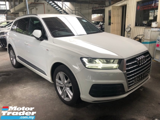 2015 AUDI Q7 3.0 S-Line Quattro Turbo MMi-Touch Multi-Matrix-LED Lights 7 Seat Auto-Foldable Dynamic Drive Select Multi Function Paddle Shift Steering Automatic Power Boot 4 Zone Deluxe Climate Control Hold Assist Reverse Camera Unreg