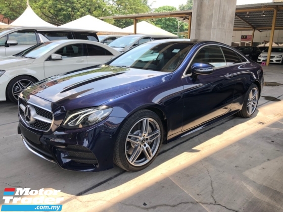 2018 MERCEDES-BENZ E-CLASS E300 AMG Premium-Plus Coupe 2.0 Turbo 9G-Tronic 241hp Fully Loaded Panoramic Roof Keyless-GO Push Start Button Memory Bucket Seat Automatic Power Boot Intelligent Full-LED Hi Beam Assist Paddle Shift Ambient-Dynamic Bluetooth Active Lane Keep Assist Unreg
