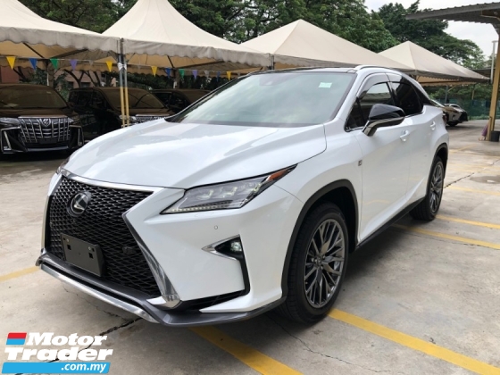 2017 LEXUS RX RX200t F Sport 2.0 Turbo Fully Loaded Panoramic Glass Roof Original 360 Camera Pre-Crash Head Up Display Running-Full-3LED Lane Departure Assist Blind Spot Multi Function Paddle Smart Entry Ventilation Air Con/Heater Seats Rear Power Seats Unreg