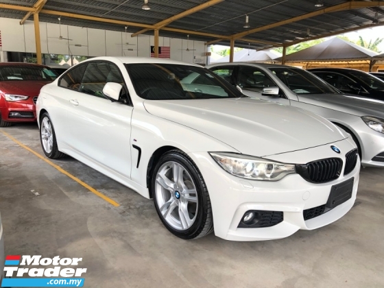 2015 BMW 4 SERIES 420i M Sport Coupe 2.0 Twin-Turbo Intelligent Pre-Crash Lane Departure Warning Sport PLUS/Comfort Drive Select Dynamic LED Lights Memory Bucket Seat M-Steering Paddle Shift Keyless-GO Smart Entry Reverse Camera Bluetooth Connectivity Unreg