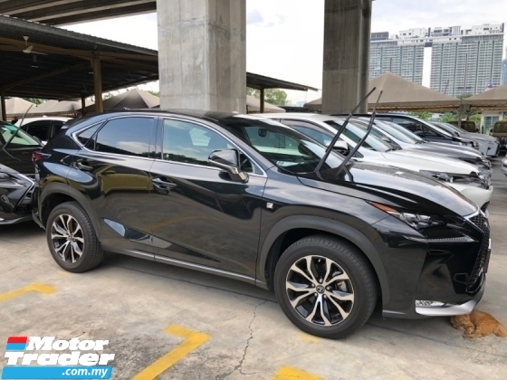 2015 LEXUS NX NX200t F Sport 2.0 Turbo 235hp Pre-Crash Sun Roof Full 3 LED Lights Memory Bucket Seat Keyless-GO Smart Entry Automatic Power Boot Multi Function Paddle Shift Steering Auto Hold Start Stop Engine Dual Zone Climate Control Bluetooth Connectivity Unreg