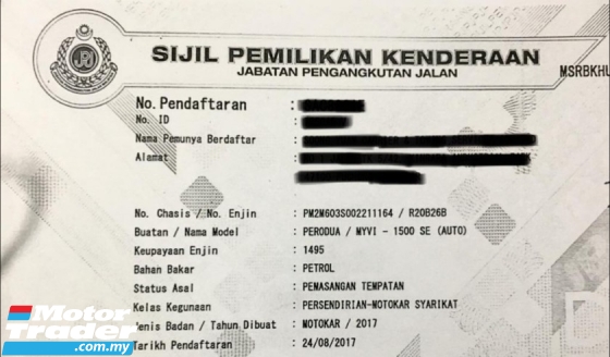 2017 PERODUA MYVI 2017 Perodua Myvi 1.5 SE Hatchback(TRUE YEAR MAKE)(UNDER WARRANTY)(LOW MILEAGE)(ONE OWNER)