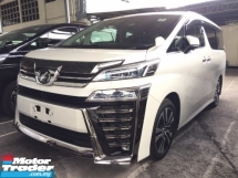 2019 TOYOTA VELLFIRE 2.5 ZG FACELIFT UNREG.PILOT SEAT.3 LED LIGHT.DVD MONITOR SET.REVERSE CAM.FREE TINTED COATING N GIFTS