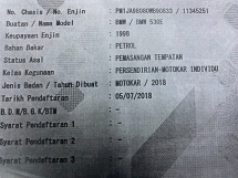 2018 BMW 5 SIRI 530e Sport Line 71K KM Perkhidmatan Penuh Di Bawah Waranti