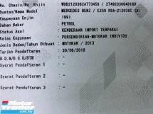 2013 MERCEDES-BENZ E-CLASS E250 AMG Reg 2018 percuma 2 tahun waranti
