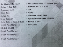 2015 MERCEDES-BENZ CLA 200 1.6(一个) CBU 80K M FSR 免费 2 年保修