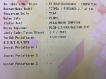 2017 TOYOTA FORTUNER 2.7 (A) SRZ Reg 2018 Kamera But Kuasa Langkah Sisi 