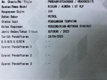 2023 NISSAN ALMERA TURBO 1.0T VLP CKD Cabutan Bertuah Car Keyless Push Start Cam