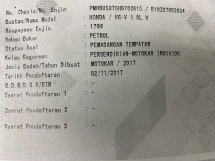 2017 HONDA HR-V 1.8 V DIPERTINGKATKAN 63K KM Tempat Duduk Kulit Servis Penuh