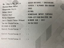 2021 TOYOTA ALPHARD 2.5 SC 3LED SUNROF POWER BOOT PERCUMA 2 JAMINAN YRS