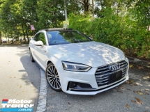 2019 AUDI A5 45 2.0L 265Hp TFSi Quattro Sportback S.Line (Japan Spec, Grade 4.5, Genuine Mileage) KeyLess. BSM