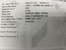 2017 TOYOTA ALPHARD 2.5 S Berdaftar 2021 7Seater 2Power Door P/Boot