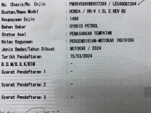 2024 本田HR-V 1.5 (一个) RS抽奖单位