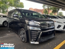 2019 TOYOTA VELLFIRE 2.5 ZG SUNROOF MOONROOF POWER BOOT REAR MONITOR LEATHER PILOTS SEATS