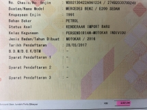 2016 MERCEDES-BENZ E-CLASS E200 2.0 (A) CBU Avantgarde Reg 2017 Waranti Percuma