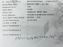 2015 MERCEDES-BENZ GLC 250 2.0 (A) AMG CBU Berdaftar 2016 Percuma Waranti 2 Tahun