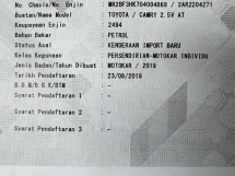 2019 TOYOTA CAMRY 2.5 V CBU 49k km Rekod Perkhidmatan Penuh Waranti Percuma