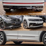 Volkswagen Tiguan MK2 MK2.5 R line Allspace bodykit body kit front side rear skirt lip diffuser Rline bumper spoiler Exterior & Body Parts > Car body kits 