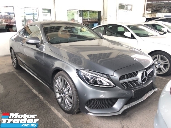 2017 MERCEDES-BENZ C-CLASS C300 AMG Premium Coupe 2.0 Turbo 241hp Panoramic Roof Burmester 3D Paddle Shift Full LED Power Boot