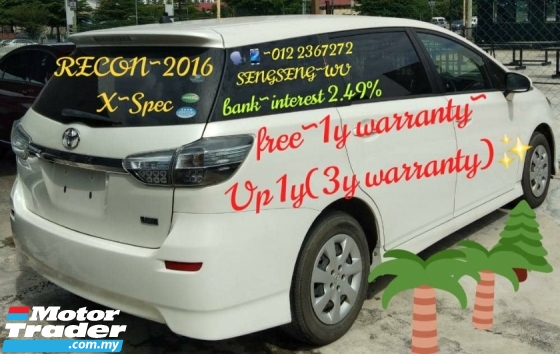 2016 TOYOTA WISH 1.8X S SPEC RECON2016 O.T.R RM93,888.88 interest2.49% ~installment rm1,055monthy