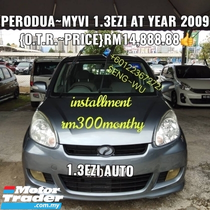 2009 PERODUA MYVI 1.3EZI AUTO YEAR 2009 SELLING PRICE RM14888.88.O.T.R installnent rm300monthy