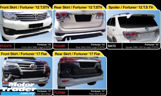 Toyota fortuner 2012 2013 2014 trd sportiv o bodykit body kit front rear skirt spoiler wing Exterior & Body Parts > Body parts