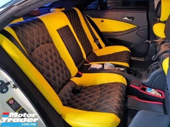 Mercedes Benz CLS 2008 E Nappa Black  Yellow with Diamond Shape Design CUSTOMIZED LEATHER SEAT REFURBISH REPAIR Leather > Leather