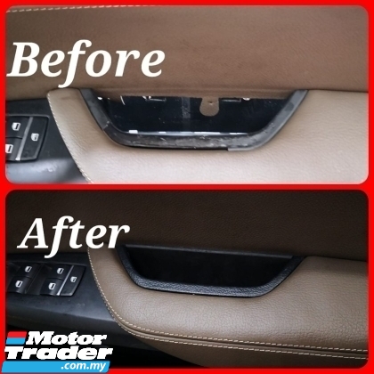 BMW X3 inner door handle repair and cover with synthetic rubber. Leather > Leather