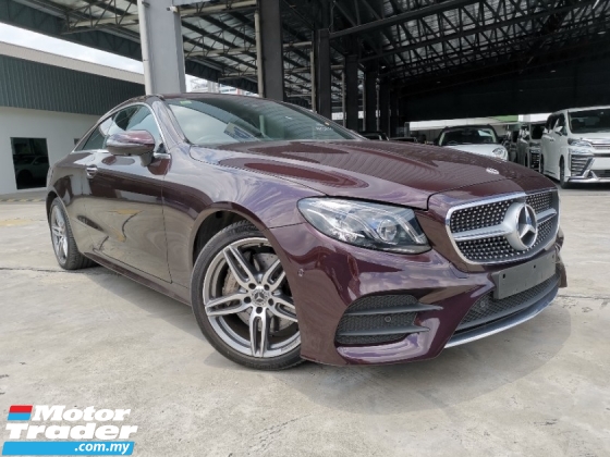 2019 MERCEDES-BENZ E-CLASS E350 COUPE AMG MAROON RED 4CAM PWRBOOT LOW MILEAGE