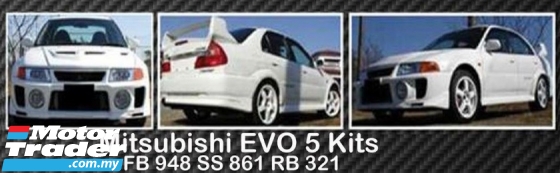 Mitsubishi evo5 evo 5 evolution bodykit body kit front side rear bumper skirt lip Exterior & Body Parts > Car body kits