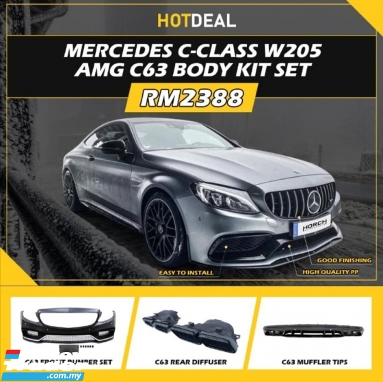 Mercedes W205 AMG C63 Front Bumper and Rear Diffuser Set Exterior & Body Parts > Car body kits