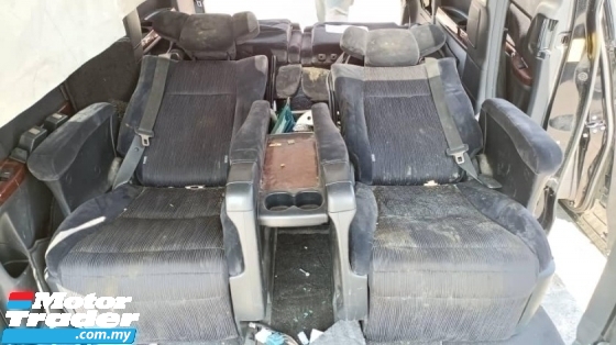 TOYOTA VELLFIRE GGH20 3.5cc 2wd PILOT SEAT Front rear cut complete HALFCUT HALF CUT ORIGINAL GENUINE JAPAN parts accessories Half-cut