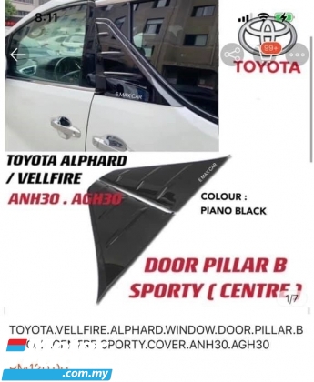 TOYOTA VELLFIRE ALPHARD ANH30 AGH30 2015 TO 2021 WINDOW DOOR PILLAR B FRONT CENTRE SPORTY COVER Int. Accessories
