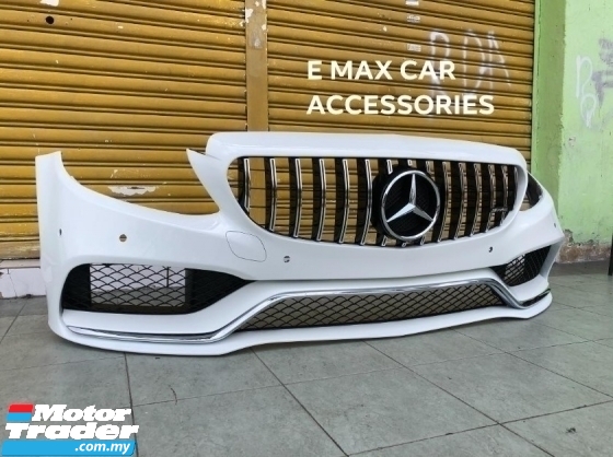 MERCEDES BENZ W205 c Class C180 C200 C250 C300 C350 c63 bumper bodykit Front bumper set with grille Side skirt with chrome Rear bumper with refuser and double exhaust Exterior & Body Parts > Car body kits