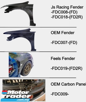 Honda Civic FD FD2 FD2R Carbon fiber Mugen Spoiler Diffuser Front rear Lip Fender JS Racing bodykit body kit Exterior & Body Parts > Car body kits 