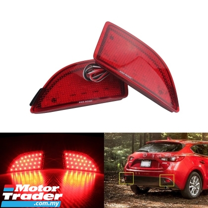 Mazda 3 Hatchback 2013 2014 2015 2016 skyactiv rear bumper reflector led fog lamp light foglamp foglight cover Exterior & Body Parts > Lighting 