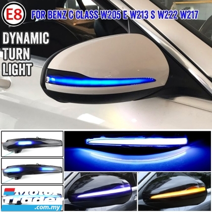 Smoked Side Mirror Sequential Blinker Lamp Dynamic LED Turn Signal Mercedes Benz W205 W213 W222 W253 X205 X253 GLC Exterior & Body Parts > Lighting 