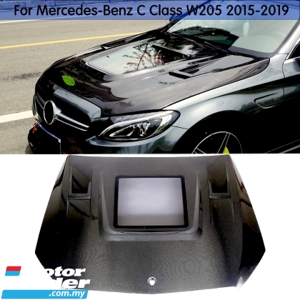 Mercedes Benz W205 C43 C63 24 doors AMG Auto Engine clear lens Hood 2015 2016 2017 2018 2019 Bonnet Cap Cover bonet Exterior & Body Parts > Car body kits 