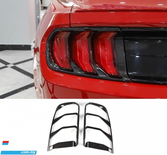 Ford Mustang Carbon fiber rear tail lamp light cover panel lip guard trim garnish bodykit body kit taillamp taillight Exterior & Body Parts > Body parts 