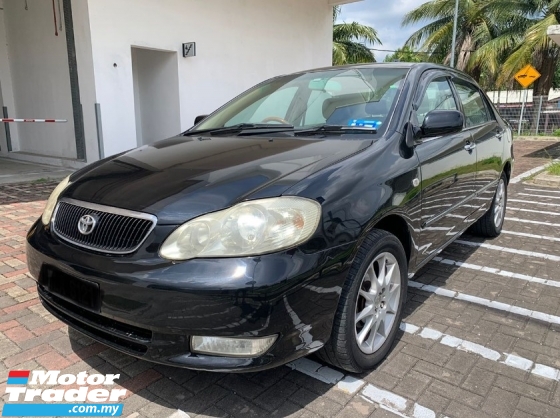 2002 TOYOTA COROLLA ALTIS 1.8 AUTO G SPEC LEATHER SEAT VVTI ENGINE DISC BRAKE TIPTOP CONDITION WELCOME TO VIEW AND TEST DRIVE 