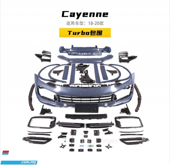 Porsche Cayenne 9Y0 9YO 2018 convert 2021 Facelift bodykit body kit front side rear bumper panel skirt lip diffuser arch Exterior & Body Parts > Car body kits 